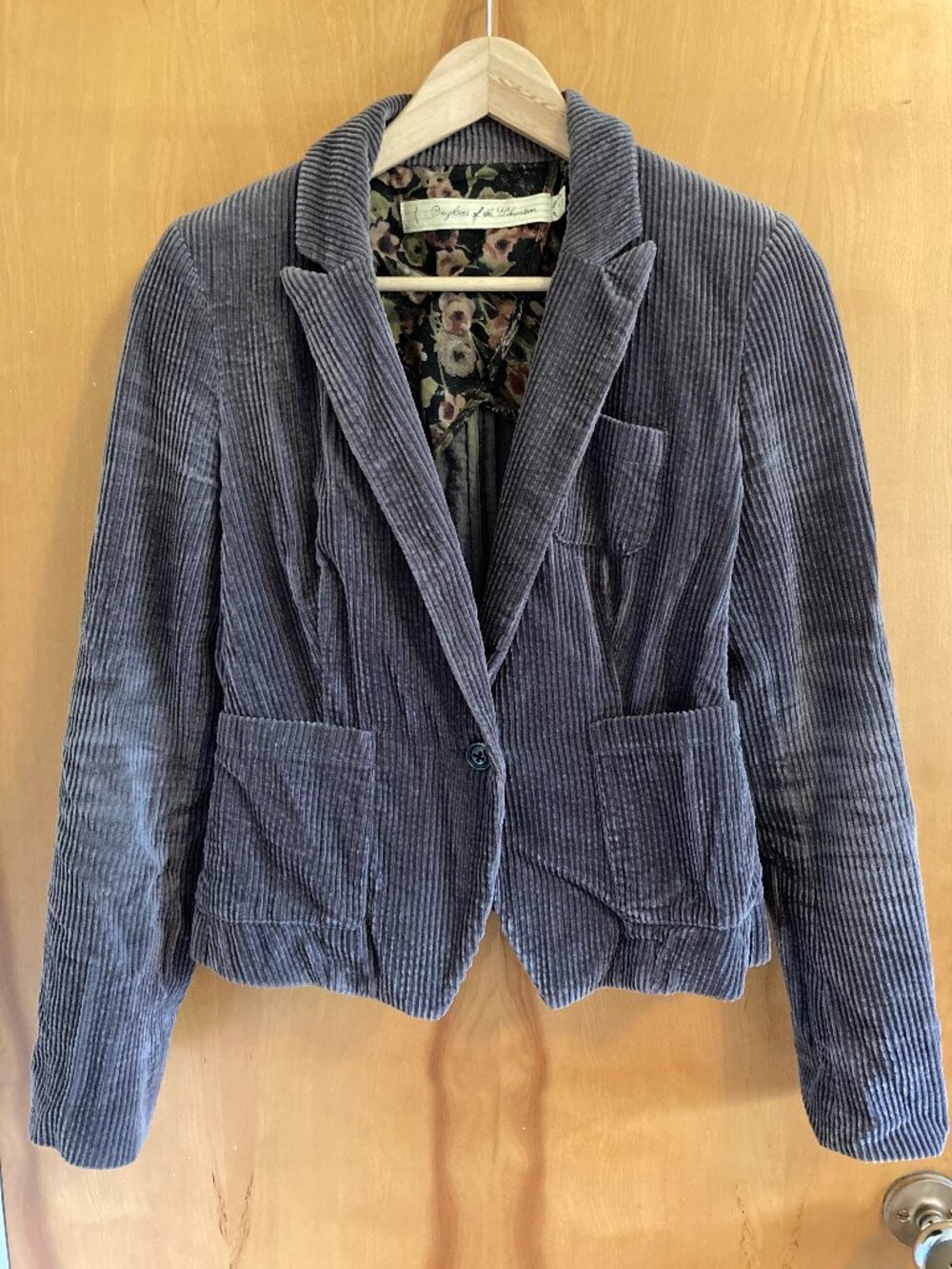 Anthro Daughters of the Liberation Corduroy Blazer Size 0